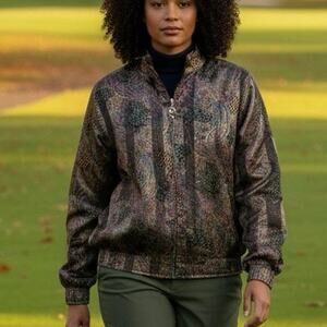 Vintage Tail Golf Jacket 1990s Paisley Long Sleeve Full front zip size XL